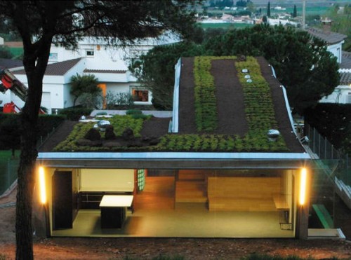Roof Building with Unique Garden Design Ideas