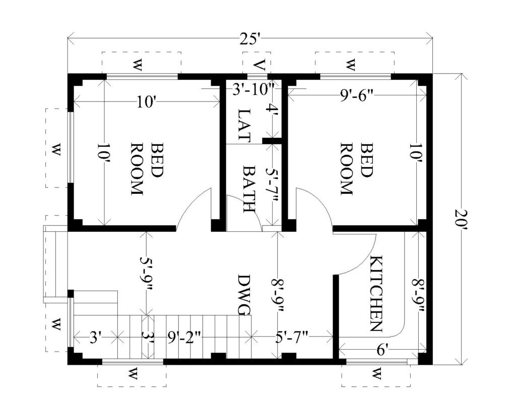 500 sqft home design