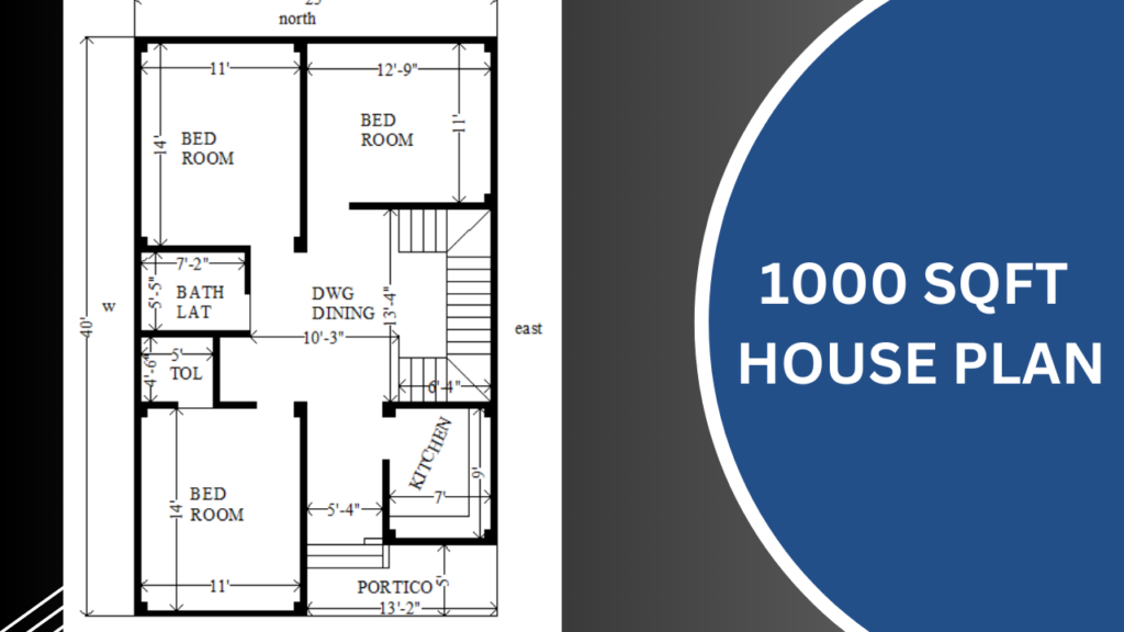 1000 SQFT house plan with costing